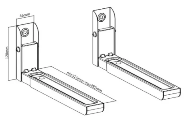 GEMBIRD WM-U30-01-W Gembird Univerzalni celicni zidni nosaci, 30 kg, beli- Slika 3