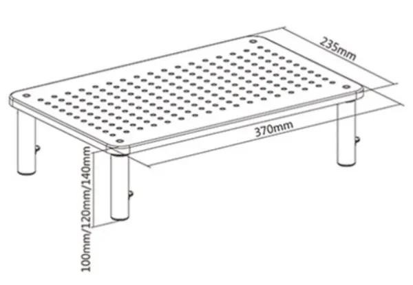 GEMBIRD MS-TABLE-01 Gembird Podesivo postolje za monitor 370x235x120mm Slika 3