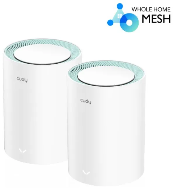 CUDY Cudy M1300 2-pack AC1200 Dual Band 2.4Ghz+5Ghz WiFi MESH, GiGABIT, 4x Antena 16MB/128DDR Slika 3