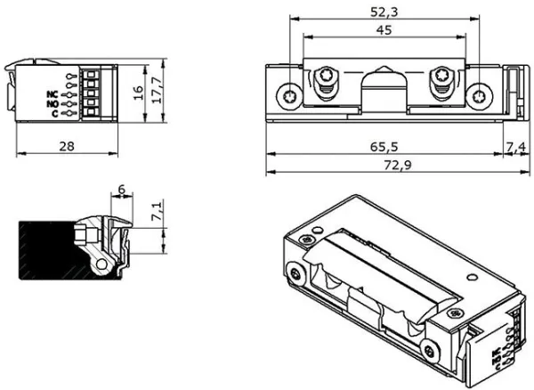 Elektricni prihvatnik O&C 5u 6x10 9-24v ac/dc MS 3436- Slika 3