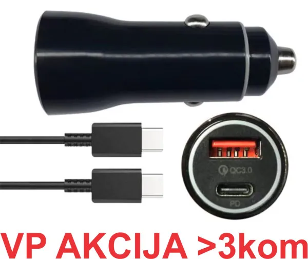 GEMBIRD NPA-AC23 ** Gembird QC3.0 PD auto punjac +kabl-C,20W 3.6V-6.5V/2.4A, 6.5V-9V/1.67, 9V-12V/1.3A (289) Slika 4