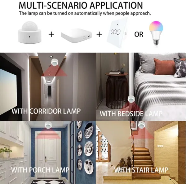 GEMBIRD ZIGBEE-SMART-ALARM-RSH-MS10 Gembird RSH Tuya 2u1 Mini PIR detektor pokreta, Infracrveni alarm senzor Slika 4