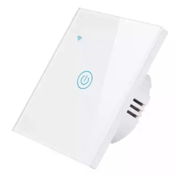 GEMBIRD TUYA-SMART-1 GANG-RSH-SP001 GMB WiFi switch Alexa google home tempered glass touch Wireles remoteV2 Slika 2