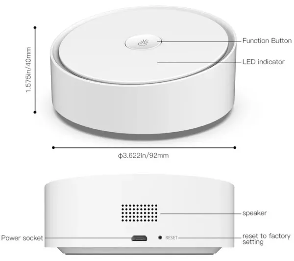 GEMBIRD ZIGBEE-GATEWAY-GW012 GembirdRSH Smart Multi-mode Gateway WiFi Bluetooth Mesh Hub glasovna kontrola Slika 2