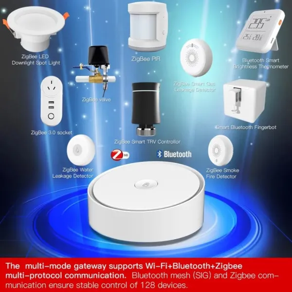 GEMBIRD ZIGBEE-GATEWAY-GW012 GembirdRSH Smart Multi-mode Gateway WiFi Bluetooth Mesh Hub glasovna kontrola Slika 3