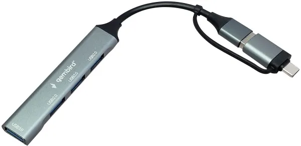 GEMBIRD UHB-U3P4-06 ** Gembird HUB Type-A+C to 3*USB2.0 + 1*USB3.0 Aluminum (287) Slika 3