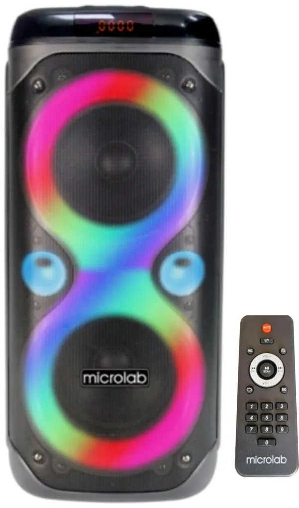 MICROLAB Microlab PT800 karaoke zvucnik 135W, Bluetooth, LED, 7,4V/4500mAh, TWS, Aux, USB, microSD, FM, Mic*2 Slika 4