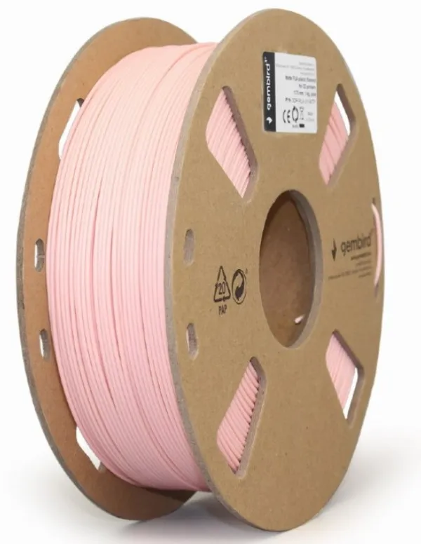 GEMBIRD 3DP-PLA-01-MTP Mat PLA Filament za 3D stampac 1.75mm, kotur 1KG, Pink Slika 3