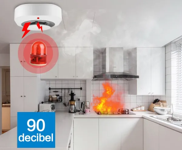 SMART-SMOKE Gembird Wifi pametni senzor detektor dima 80DB alarm pozara Zigbee Slika 2