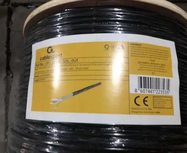 UPC-5290E-SOL-OUT Gembird, UTP cat.5E Outdoor, solid 24AWG, 0.51mm PREMIUM CCA kotur pun presek 305m Slika 2