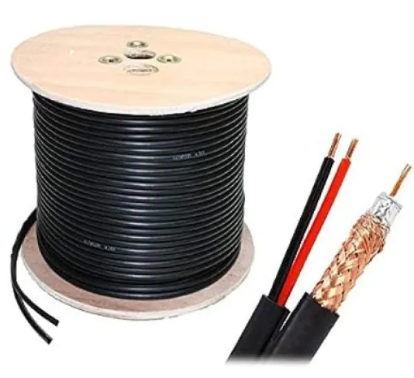 GEMBIRD KABL-COAX-RG59+2X0.75 CCA/PVC/300M Koaksialni kabl sa napojnim kablom 2x0,75mm black 300m- Slika 2