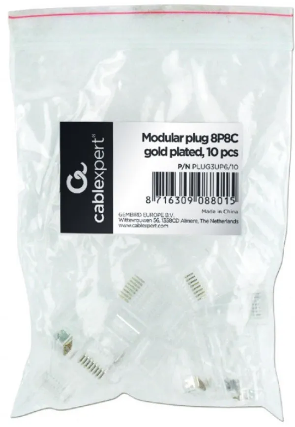 GEMBIRD PLUG3UP6/10 Gembird RJ45 Cat5 UTP 10kom u pakovanju / CENA PO PAKOVANJU Slika 2