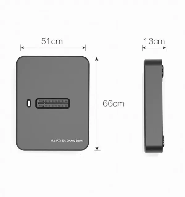 GEMBIRD DD-U3M2 Gembird Desktop USB Type-C M.2 SATA & NVME SSD drive docking station, black Slika 5