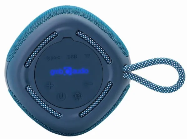 GEMBIRD SPK-BT-LED-03-B Gembird Portable RGB LED Bluetooth speaker 5W, BT, FM, TF, USB, Handsfree, blue - Image 2