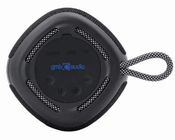 SPK-BT-LED-03-BK Gembird Portable RGB LED Bluetooth speaker 5W, BT, FM, TF, USB, Handsfree, black Slika 1