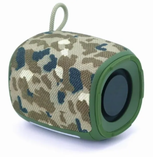 GEMBIRD SPK-BT-LED-03-CM Gembird Portable RGB LED Bluetooth speaker 5W, BT, FM, TF, USB, Handsfree, camo - Image 1