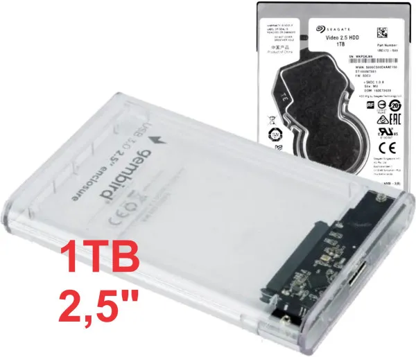 HDD 2.5 * 1TB SET USB 3.0 SATA eksterno kuciste + 1TB ST1000VT001 SEAGATE  EE2-U3S9-6 (4599) Slika 2