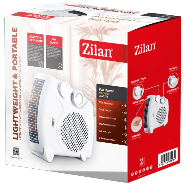 ZILAN Zilan ZLN5534 Grejalica sa ventilatorom, 2000 W Slika 3