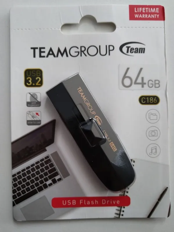 TEAM GROUP TeamGroup 64GB C186 USB Flash memorija 3.2  BLACK TC186364GB01 Slika 2