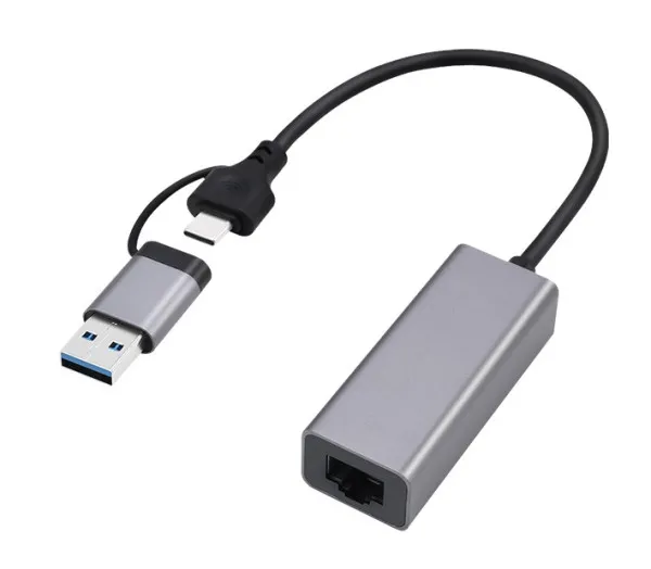 A-USB3AC-LAN-01 Gembird USB 3.1 + type-C Gigabit network adapter, space grey (Alt: A-CMU3-LAN-05 ) Slika 3