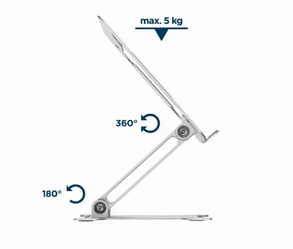 GEMBIRD NBS-D1-03 Gembird sklopivo postolje za laptop 15,6, max.5kg aluminium Slika 3