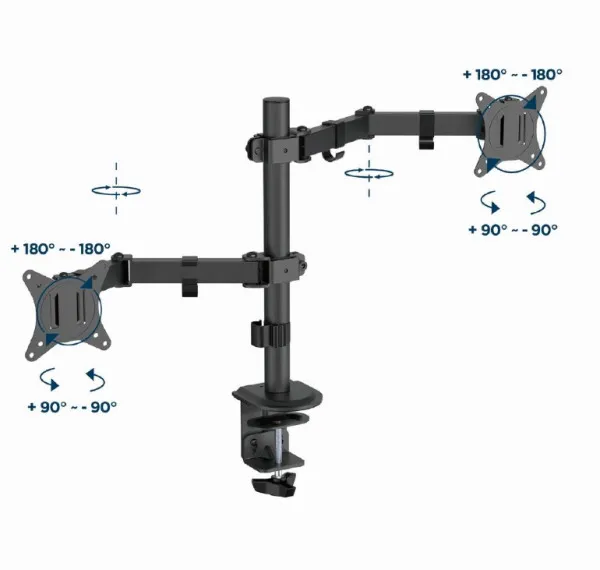 GEMBIRD MA-D2-03 * Gembird Podesivi dupli stoni drzac za monitor, tilt, 17-32 max.2x9kg (1849) Slika 3