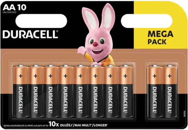 DURACELL Duracell AA PAK10 CK, Basic nova 1.5V LR6 MN1500, ALKALNE baterije duralock Slika 1