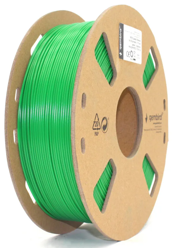 GEMBIRD 3DP-PETG1.75-01-G PETG Filament za 3D stampac 1.75mm, kotur 1KG Green Slika 4