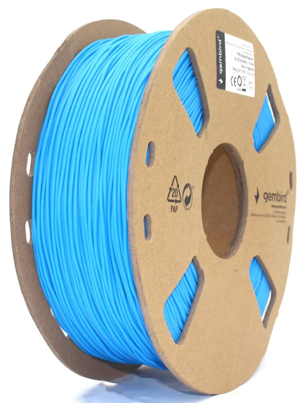 GEMBIRD 3DP-TPE1.75-01-B TPE FLEKSIBILNI Filament za 3D stampac 1,75mm kotur 1KG BLUE Slika 4