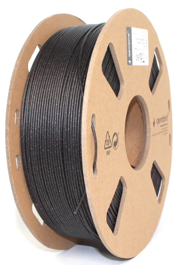 GEMBIRD 3DP-PLA-MX3-01-GBK PLA Filament-Three galaxy-za 3D stampac 1.75mm, kotur 1KG Black Slika 2