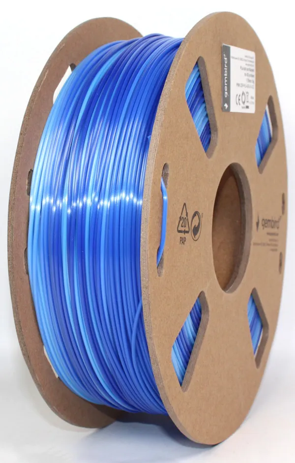 GEMBIRD 3DP-PLA-SK-01-ICE PLA Svilenkasti led Filament za 3D stampac 1.75mm, kotur 1KG Ice blue + dark blue Slika 4