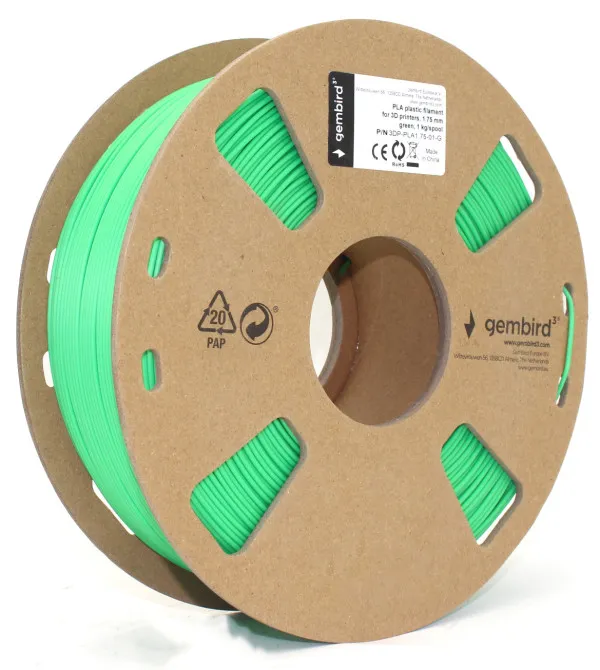 GEMBIRD 3DP-PLA1.75-01-G PLA Filament za 3D stampac 1,75mm kotur 1KG Green Slika 2