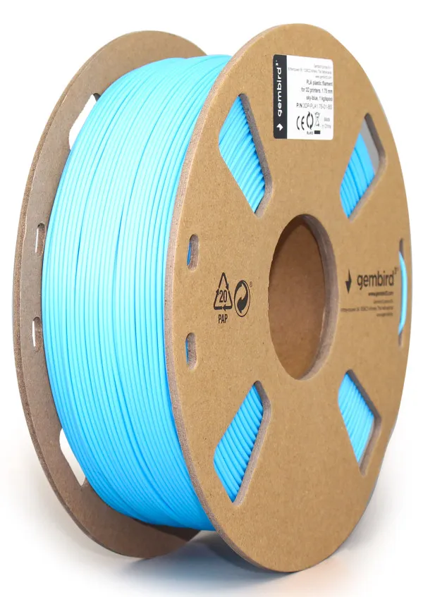 GEMBIRD 3DP-PLA1.75-01-BS PLA Filament za 3D stampac 1.75mm, kotur 1KG, Sky Blue Slika 3