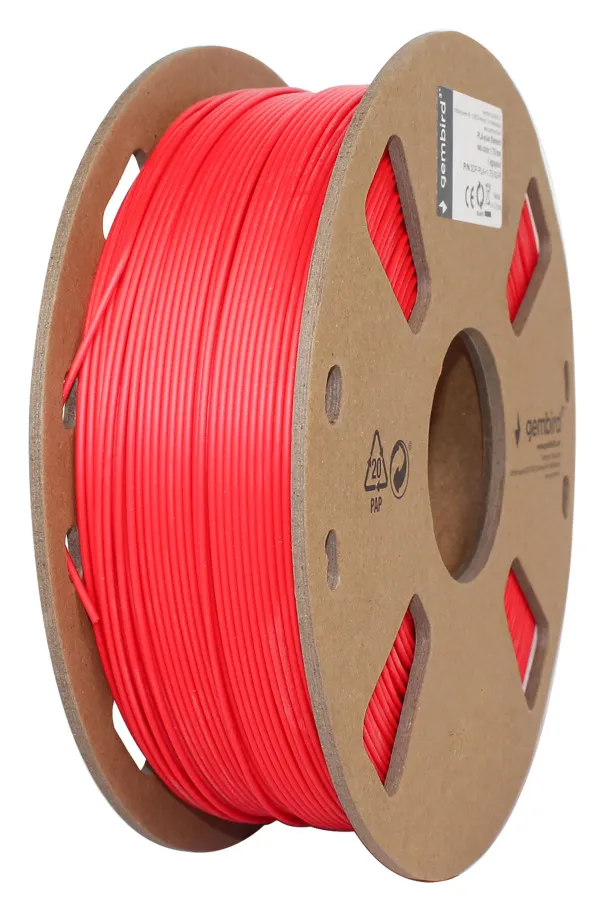 GEMBIRD 3DP-PLA1.75-01-FR PLA Filament za 3D stampac 1.75mm, kotur 1KG, plamen sjajan Red Slika 3