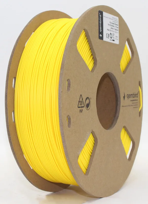 GEMBIRD 3DP-PLA1.75-01-Y PLA Filament za 3D stampac 1.75mm, kotur 1KG YELLOW Slika 4