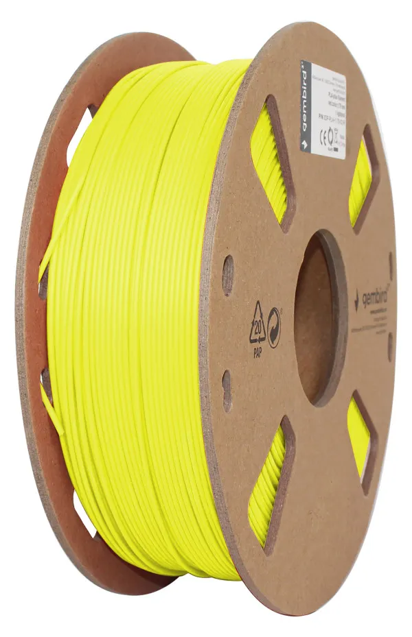 GEMBIRD 3DP-PLA1.75-01-FY PLA Filament za 3D stampac 1.75mm, kotur 1KG plamen sjajan Yellow Slika 3