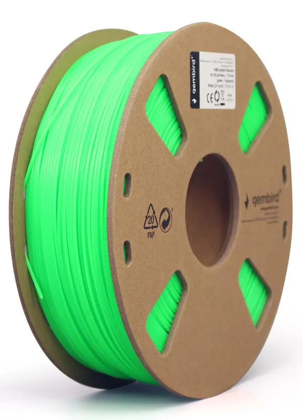 GEMBIRD 3DP-ABS1.75-01-G ABS Filament za 3D stampac 1.75mm, kotur 1KG GREEN Slika 3