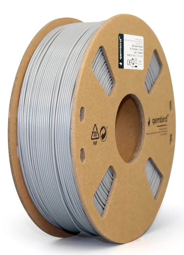 GEMBIRD 3DP-ABS1.75-01-GR ABS Filament za 3D stampac 1.75mm, kotur 1KG GRAY Slika 3