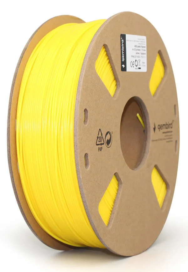 GEMBIRD 3DP-ABS1.75-01-Y ABS Filament za 3D stampac 1.75mm, kotur 1KG YELLOW Slika 3