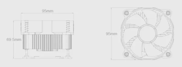 DEEPCOOL DeepCool CK-11508 * Intel CPU kuler 65W 92mm.Fan 2200rpm 42CFM 30dBa LGA 1200/115x/LGA775/i7/i5/i3 Slika 3