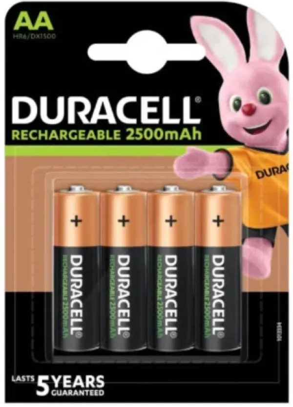 DURACELL Duracell 2500mAh AA R6 MN1500, PAK4 CK,punjive NiMH baterije (rechargeable Duralock stay charged 5g) - Image 1