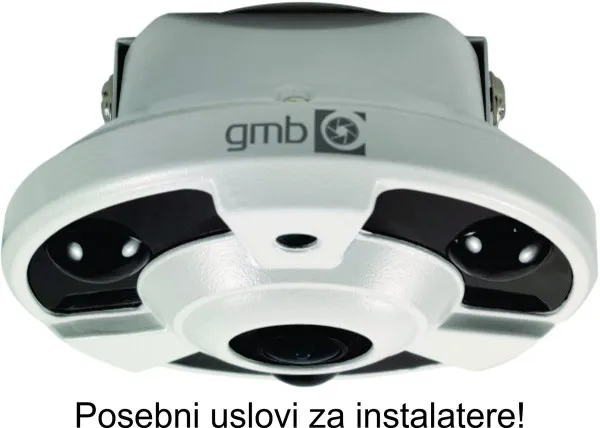 GEMBIRD CAM-IP8MP-SKY30 GMB kamera 8 mpix Fish ip camera 360 stepeni 1.8mm 20m, POE Slika 1