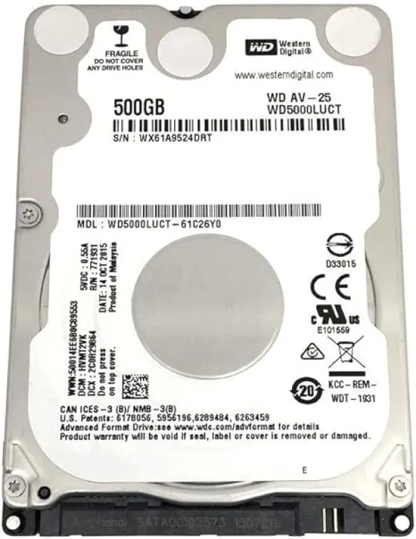 HDD 2.5 ** 500GB WD5000LUCT WD 16MB 5400RPM SATA 7mm Slika 3