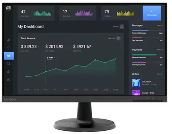 Monitor LENOVO D24-40 24inc /VA/1920x1080/75Hz/4ms/VGA,HDMI/FreeSync/crna