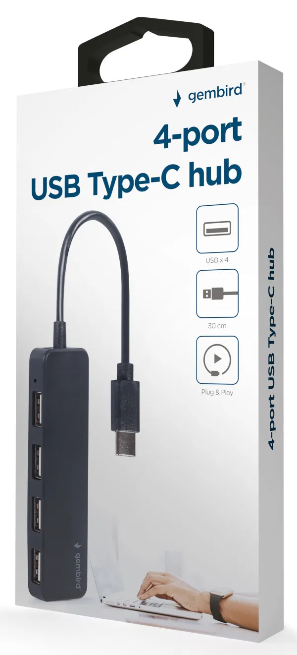 GEMBIRD UHB-CM-U2P4-01 Gembird 4-port USB Type-C HUB, black Slika 2