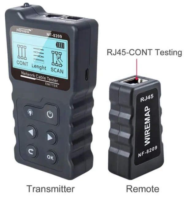 Tester Kablovski LAN POE Noyafa NF-8209 Digital, Analog, i PoE LAN TESTER I TRAGAC KABLOVA Slika 7