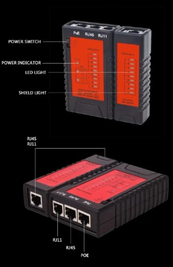 Tester Kablovski POE LAN Noyafa NF-468PF RJ45 i RJ11 Slika 3