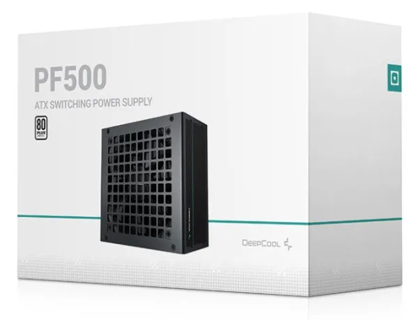 DEEPCOOL DeepCool PF500 * Napajanje 80PLUS 500W 1x 20+4pin, 2x 4pin, 1x PCI-E(6+2)x2, 1x EPS 8pin(4+4), 120mm Slika 1