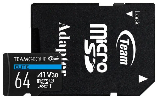 TEAM GROUP TeamGroup MICRO SDXC 64GB ELITE, UHS-I U3 V30 A1, 100/50MB/s +SD Adapter TEAUSDX64GIV30A103 Slika 6