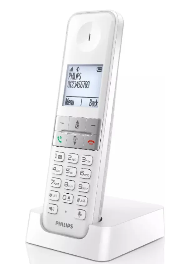 PHILIPS Fiksni bezicni telefon Philips D470 Ekran1.8inc, BLOCK, Polifon, White Slika 3